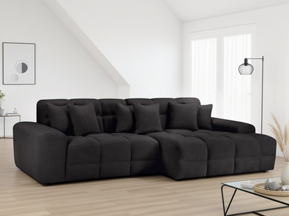 Jacob Sofa Black Right Hand Facing Corner