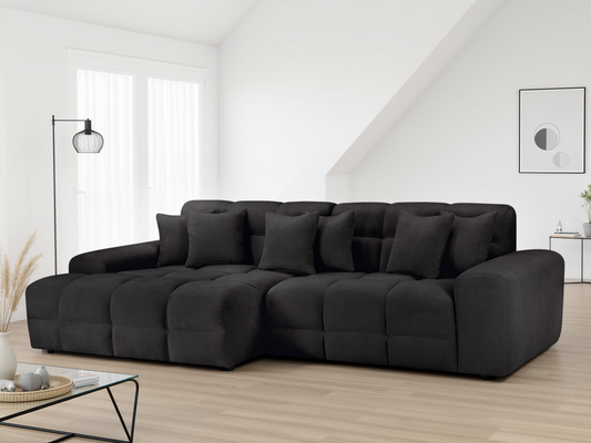 Jacob Sofa Black Left Hand Facing Corner