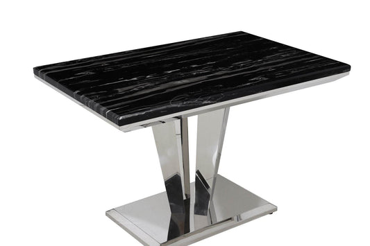 Riccardo Black Marble 120 Rectangle Dining Table - Pak Tao