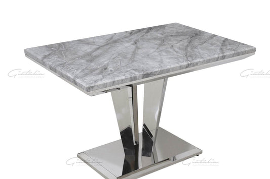 Riccardo Grey Marble 120 Rectangle Dining Table - Pak Tao