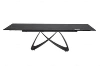 Serpenti Black & Sunset Gold Vein Ceramic Extending Dining Table